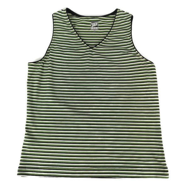 Tail Tech Multicolor Striped V-Neck Tank Top Small - Picture 1 of 7